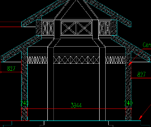 Bản vẽ,Bản vẽ autocad,chòi nghỉ dưỡng,chòi bát giác