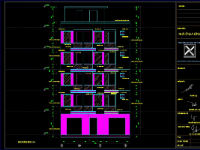 Bản vẽ chung cư mini 5 tầng kích thước 9.7x10.2m (full kiến trúc, kết cấu)