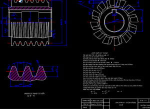 Bản vẽ,cơ khí,dao phay lăn răng,Bản vẽ autocad