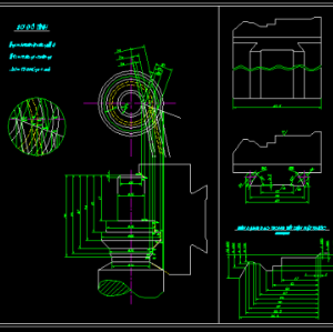 Bản vẽ cơ khí Dao tiện định hình lăng trụ 2 bằng Autocad