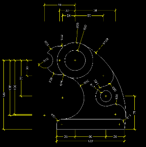 Bản vẽ cơ khí để tập vẽ bằng Autocad