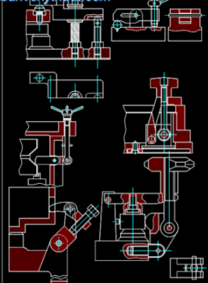 Bản vẽ cơ khí Đồ gá tổng hợp 4 bằng Autocad