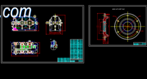 Bản vẽ cơ khí Hộp giảm tốc dẫn động băng tải bằng Autocad