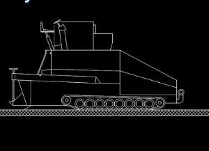 Bản vẽ cơ khí  Máy rải thảm bê tông bằng Autocad