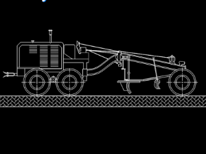 Bản vẽ cơ khí Máy san đường 5 bằng Autocad