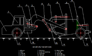 Bản vẽ cơ khí Máy san thiết kế bằng Autocad