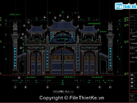 Bản vẽ cổng nghi môn Cổng đình chùa đền thờ (phần kiến trúc)