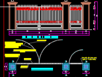 cad cổng,cad hàng rào,bản vẽ cổng,bản vẽ hàng rào,mẫu cổng hàng rào