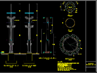 cột đèn nâng hạ file cad,bản vẽ cột đèn nâng hạ,bản vẽ chi tiết cột đèn thép