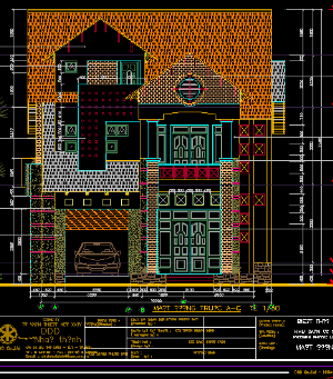 Bản vẽ đầy đủ kiến trúc nhà biệt thự rất đẹp