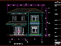 Bản vẽ dwg Biệt thự 2 tầng 9x11m (full kt,kc)