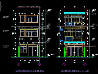 Bản vẽ dwg Nhà phố 3 tầng 5x14.6m (full kt,kc,đn)