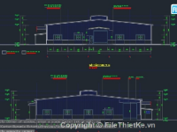 Bản vẽ file CAD Kết cấu thép kiến trúc nhà xưởng kích thước 115mx30m,gửi các bạn tham khảo