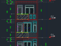 Bản vẽ full kiến trúc + kết cấu + MEP nhà phố 4 tầng 1 lửng 4x10.5m tại quận gò vấp