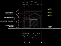 Bản vẽ full kiến trúc nhà cấp 4 diện tích 6.2x23.7m