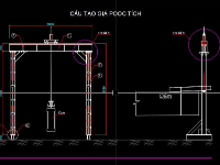 Bản vẽ giá Pooc tích thi công kết cấu nhịp dầm I
