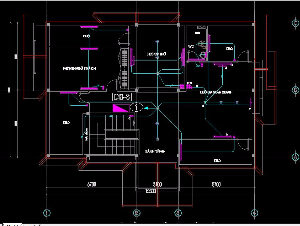 Bản vẽ hệ thống điện cho nhà biệt thự 10x15.5m