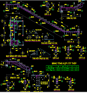 Bản vẽ,cầu thang,bản vẽ kết cấu,Bản vẽ autocad,cầu thang đẹp