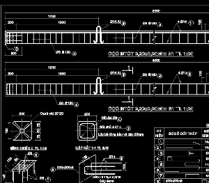 bản vẽ kết cấu,cọc dầm,cọc 20x20m