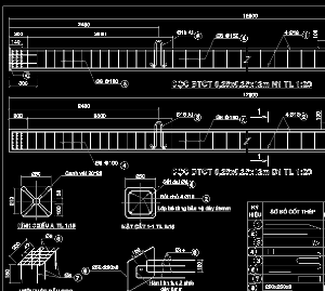 Bản vẽ kết cấu cọc bê tông cốt thép tiết diện 25x25mx12m