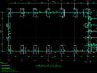 Bản vẽ kết cấu nhà xưởng nhịp 21m có cầu trục file cad