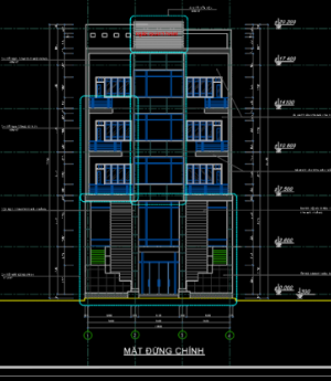 Bản vẽ Khách sạn Ngọc Quỳnh 6 tầng kích thước 11.1 x 17.08 m (Full ...