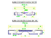 Bản vẽ khe co giãn cao su SF50 vs SF70L - Cad