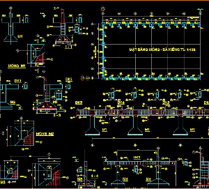 Bản vẽ khung kèo thép nhà máy suzuki ( mặt bằng ,kết cấu,đà kiểng)