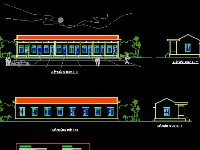 Bản vẽ kí túc xá cho giáo viên nhà cấp 4 lợp tôn