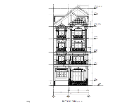 Bản vẽ kiến trúc biệt thự 4 tầng 9.15x14.9m