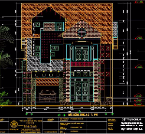 Bản vẽ kiến trúc biệt thự kích thước 10x13m khu dân cư cao cấp Gia Hòa - Phường Phước Long - Quận 9 - TP. HCM