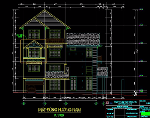 Bản vẽ nhà phố,nhà 4 tầng,biệt thự 10x20m,nhà L mái so le