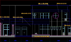 Bản vẽ kiến trúc bưu điện xã đầy đủ