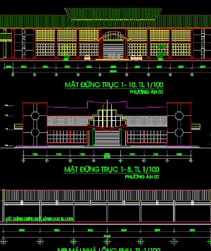 Bản vẽ kiến trúc Chợ bách hóa tổng hợp