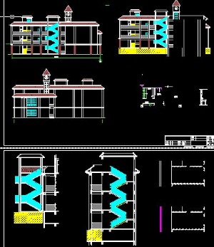 Bản vẽ kiến trúc đầy đủ chi tiết khu trường học nước ngoài