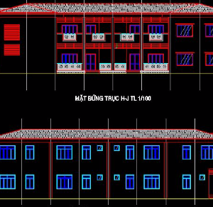 Bản vẽ kiến trúc + dự án đầy đủ về trường mẫu giáo Phú Thanh