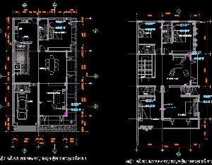 Bản vẽ kiến trúc, kết cấu, M&E biệt thự kích thước 12x25m, 3 tầng