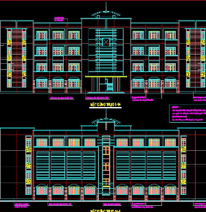 Bản vẽ kiến trúc+ kết cấu nhà hiệu bộ, trạm y tế ,nhà ăn, KTX của Trường cao đẳng du lịch