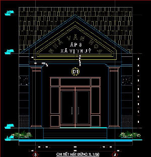 Bản vẽ kiến trúc + kết cấu Nhà văn hóa thôn Vị Thủy