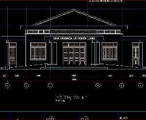 Bản vẽ kiến trúc+ kết cấu Nhà văn hóa xã Nghĩa Long (chuẩn - đã qua Sở Xây dựng phê duyệt)