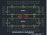 Bản vẽ kiến trúc & kết cấu nhà xưởng SX dày dép da xuất khẩu-02 nhà xưởng KT 2x(102mx25m)