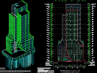 thiết kế khách sạn,bản vẽ khách sạn,file cad khách sạn 22 tầng,file cad khách sạn