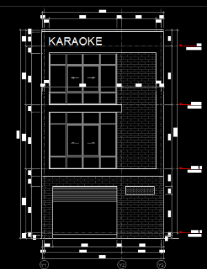 Bản vẽ kiến trúc kinh doanh phòng hát karaoke