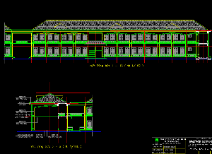 Bản vẽ kiến trúc nhà lớp học 2 tầng trường trung học cơ sở long Biên