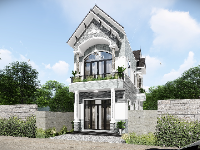Nhà 2 tầng mái thái kích thước 5x18m