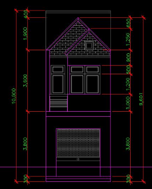 Bản vẽ nhà phố,kiến trúc 2 tầng,nhà phố 3.8x16m