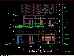 Nhà 2 tầng,nhà phố 8.3x15m,kiến trúc nhà 2 tầng,bản vẽ nhà 2 tầng