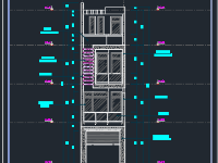 Bản vẽ kiến trúc nhà phố 4 tầng 3.75x14m (kiến trúc,kết cấu,điện)