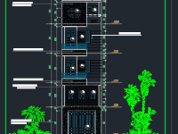 Bản vẽ kiến trúc nhà phố 5 tầng 4.3x10.5m (Kiến trúc,kết cấu)