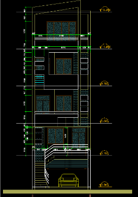 Bản vẽ kiến trúc Nhà phố,Bản vẽ nhà phố,Nhà phố kt 5x18m,mẫu nhà phố 5 tầng